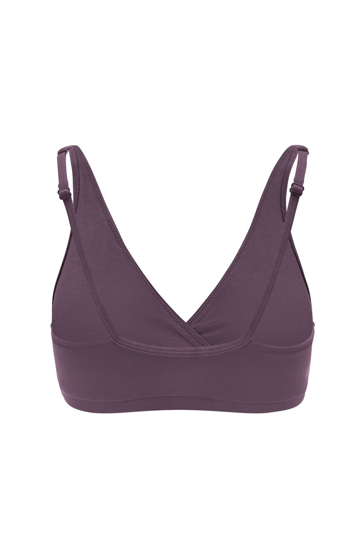 The back of the Women's Cross Front Bralette in Currant