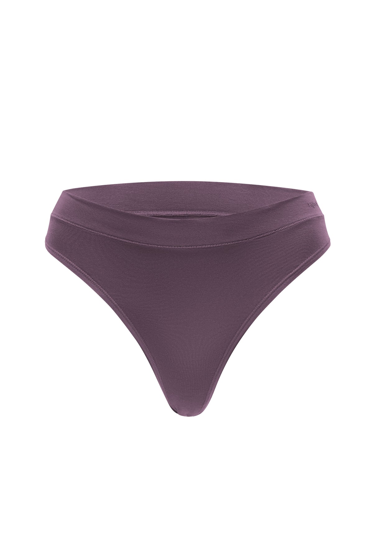 Front of the Women's Thong in Currant on a white background