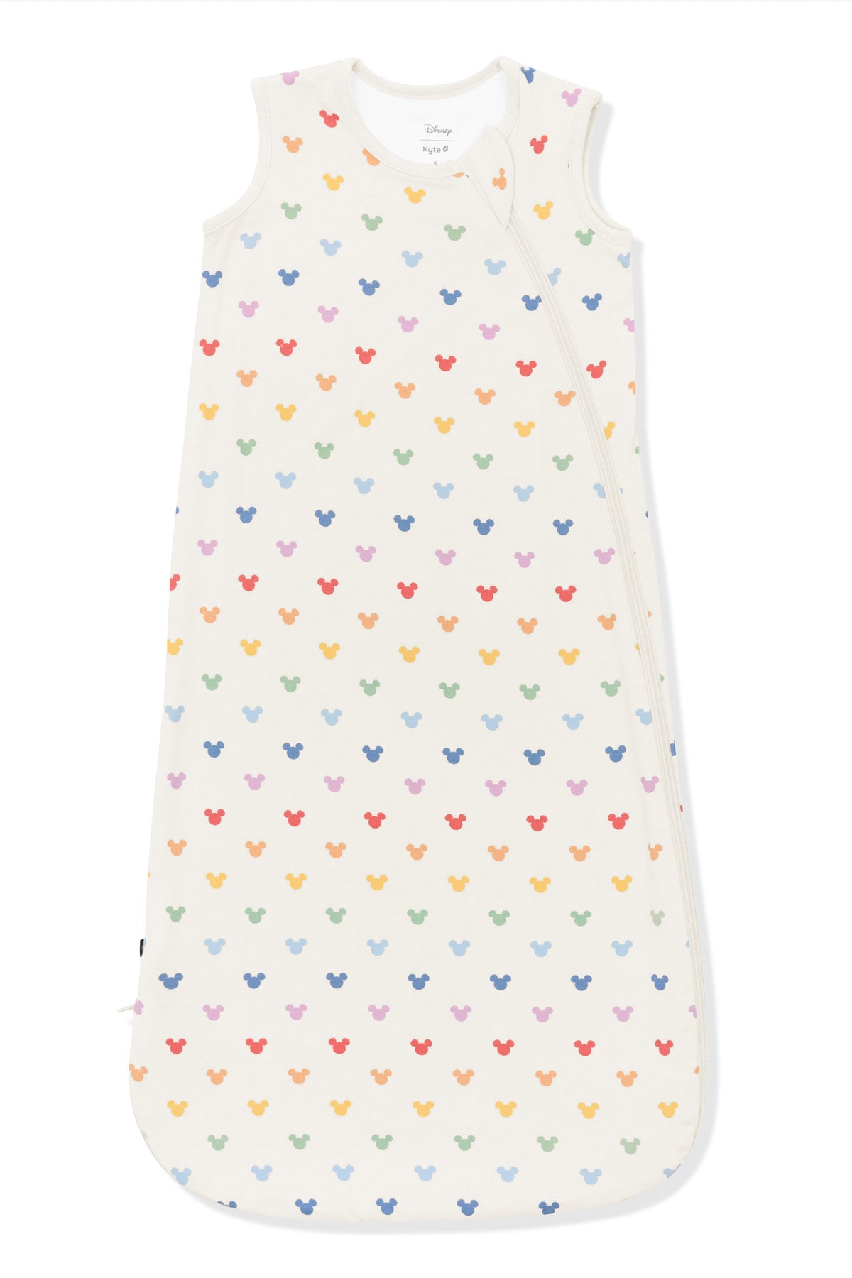 Bottom part of Sleep Bag in Pastel Mickey Mouse pattern on an oat background