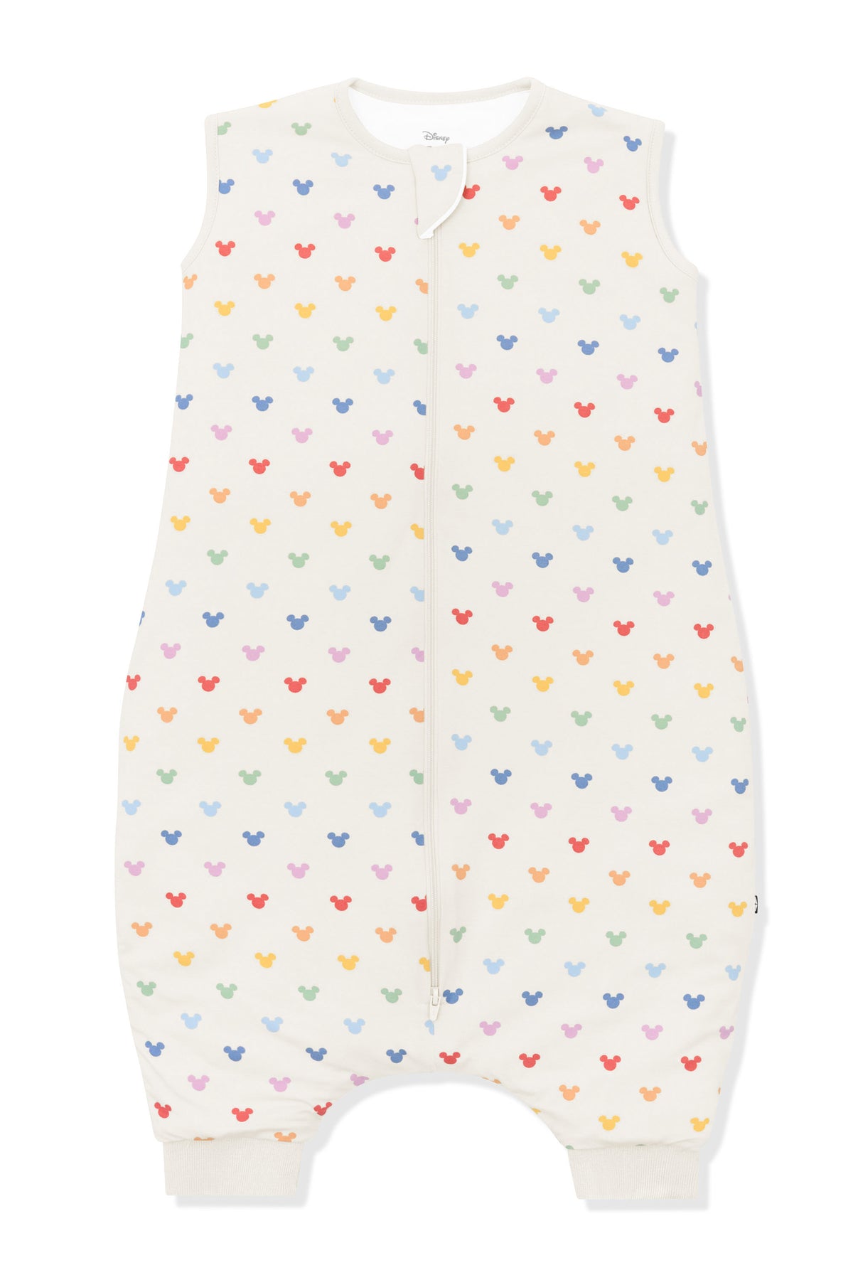Sleep Bag Walker with Pastel Mickey Mouse pattern on an oat background