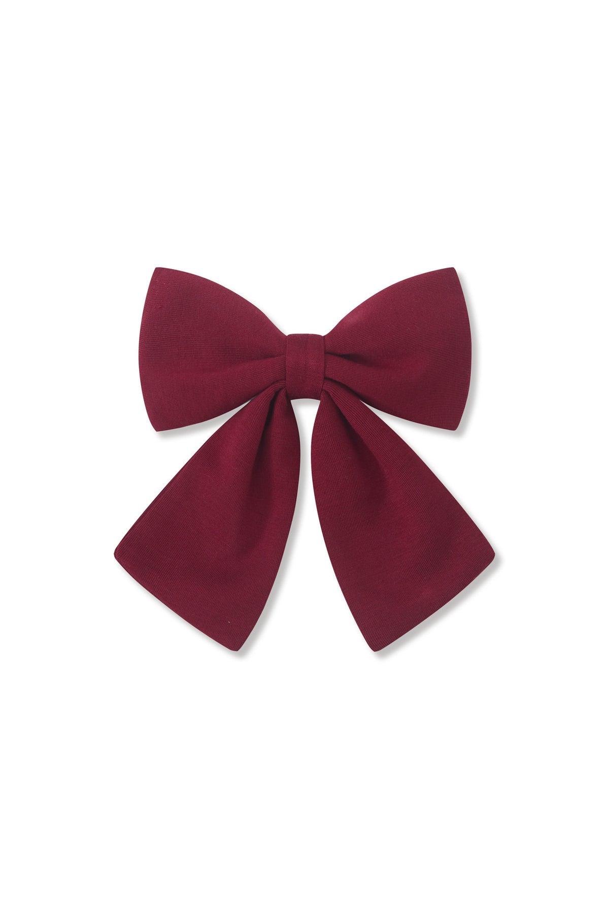 Large Alligator Clip Bow in Burgundy on a white background