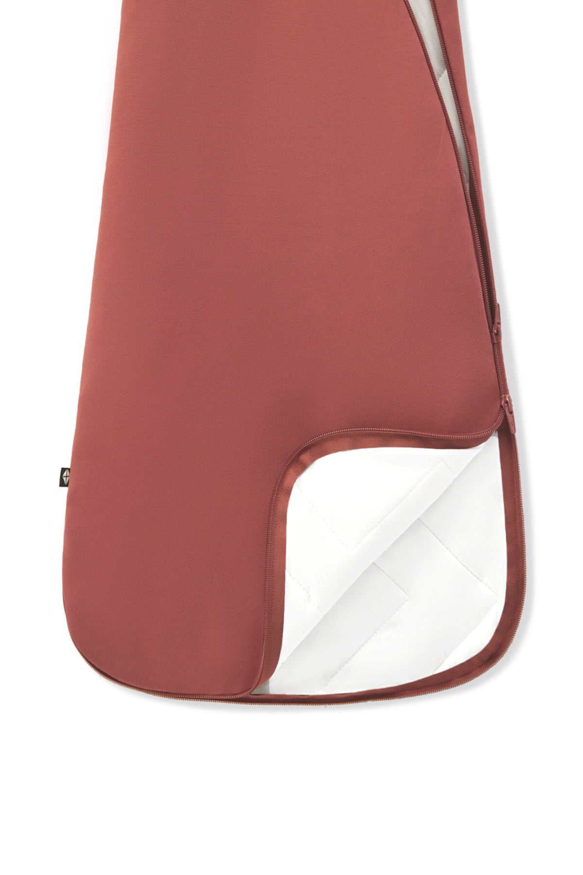 Sleep Bag in Ember 2.5 with dual zipper on a white background