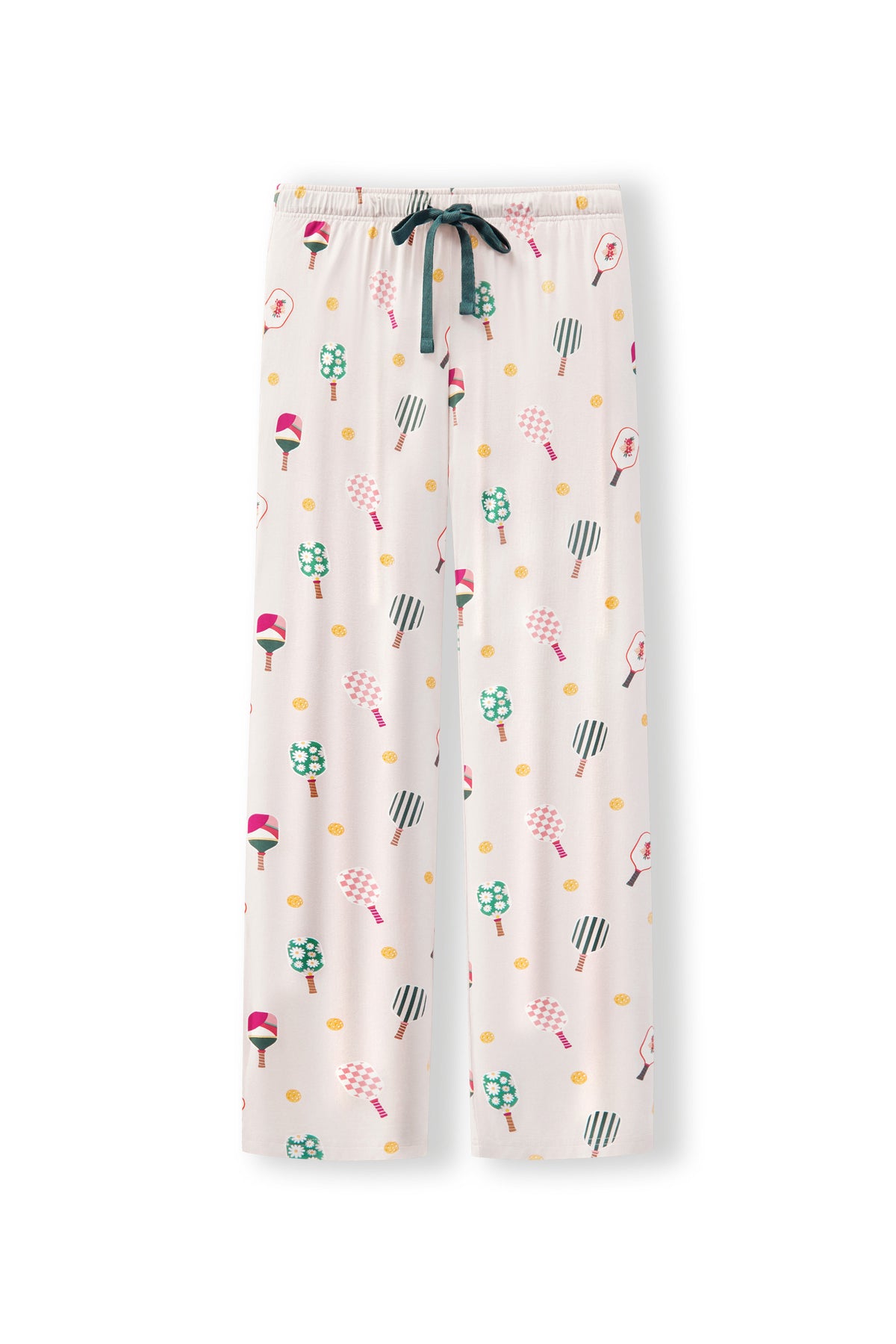 Women's Lounge Pants in Pickleball print on a white background