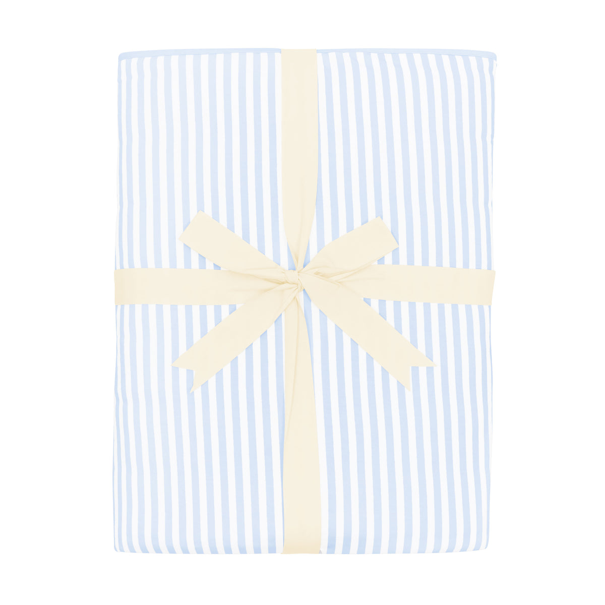 Youth Blanket in Small Mist Stripe 2.5 shown in its ribbon packaging