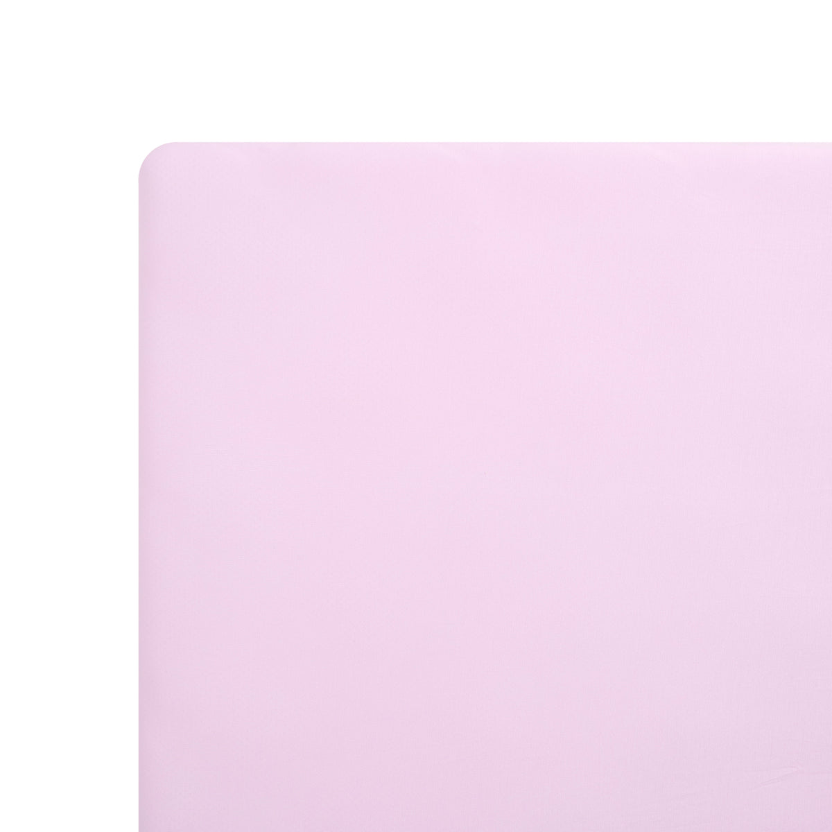 Light purple twin sheet on mattress