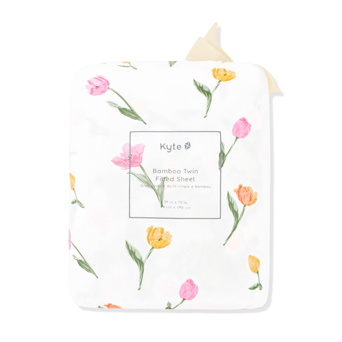 Twin Sheet in Tulip shown in its packaging