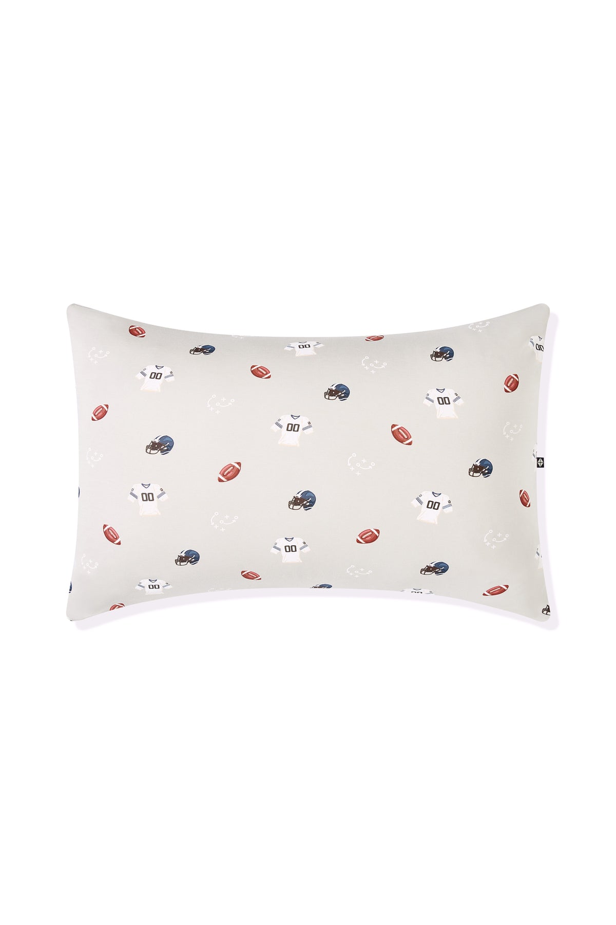 Standard Pillowcase in Vintage Football print on a white background