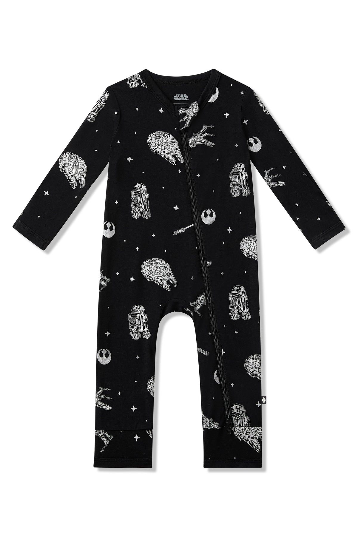 Product photo of the Zippered Romper in STAR WARS™ shown on a white background