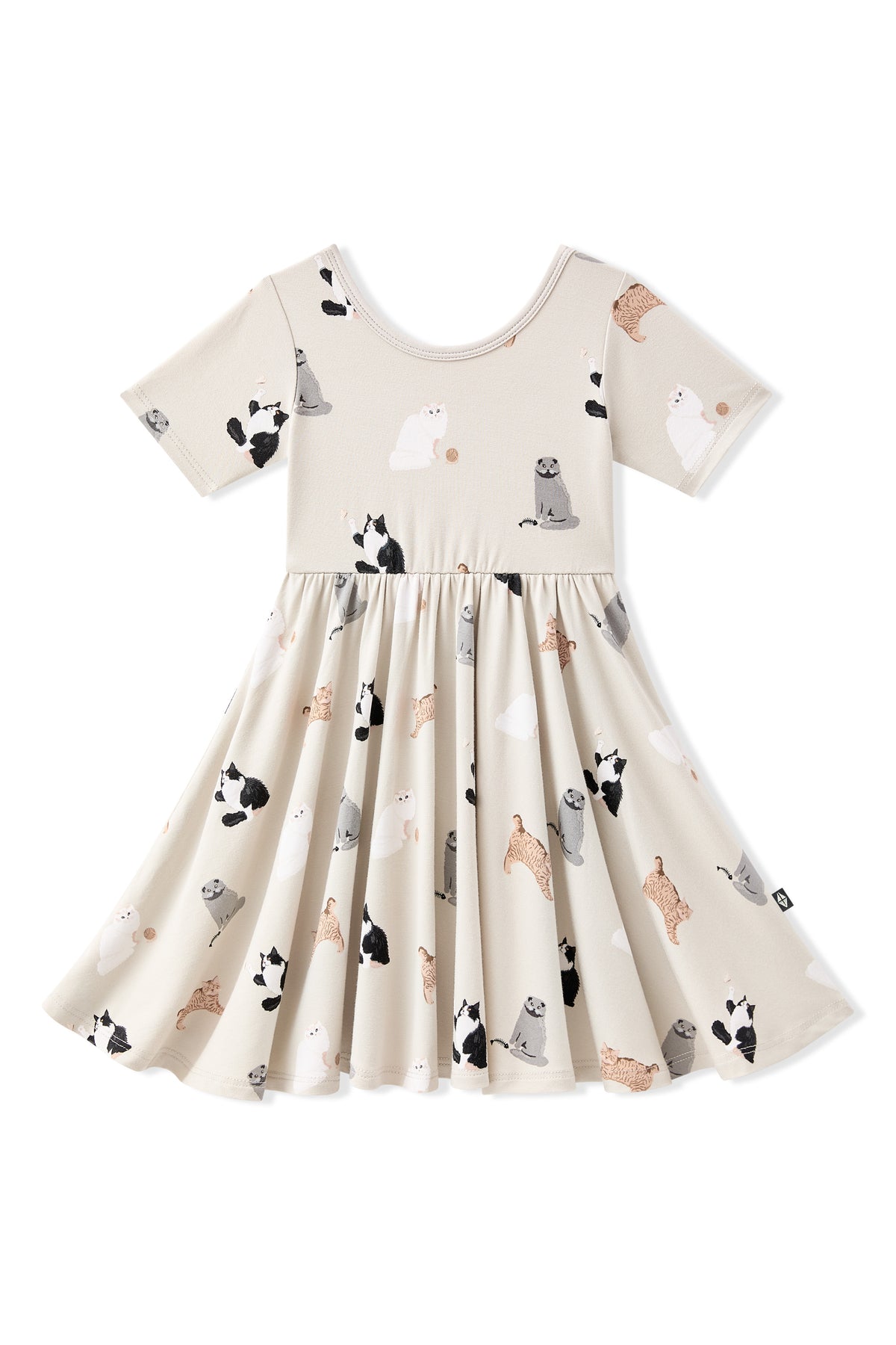 Product photo of the Twirl Dress in Fluffy Cat