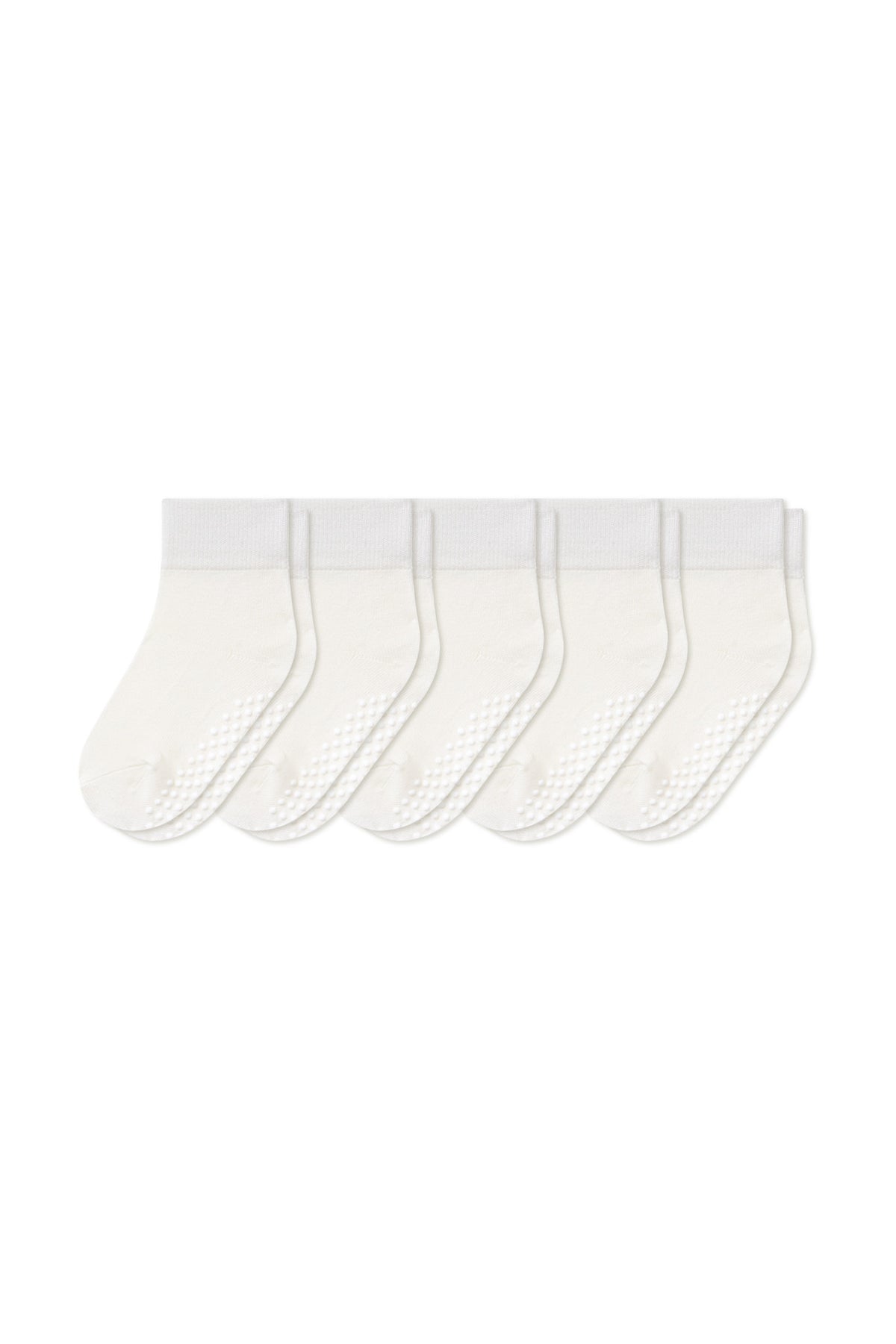 Quarter Socks Combo 5-Pack in Cloud laying flat on a white background.