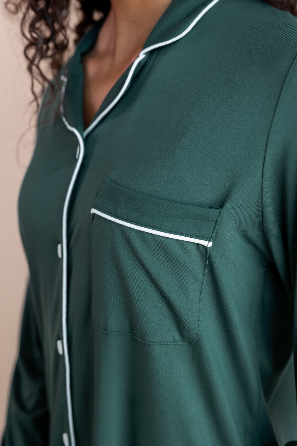 Long-Sleeved Women's Pajama Set in Cypress