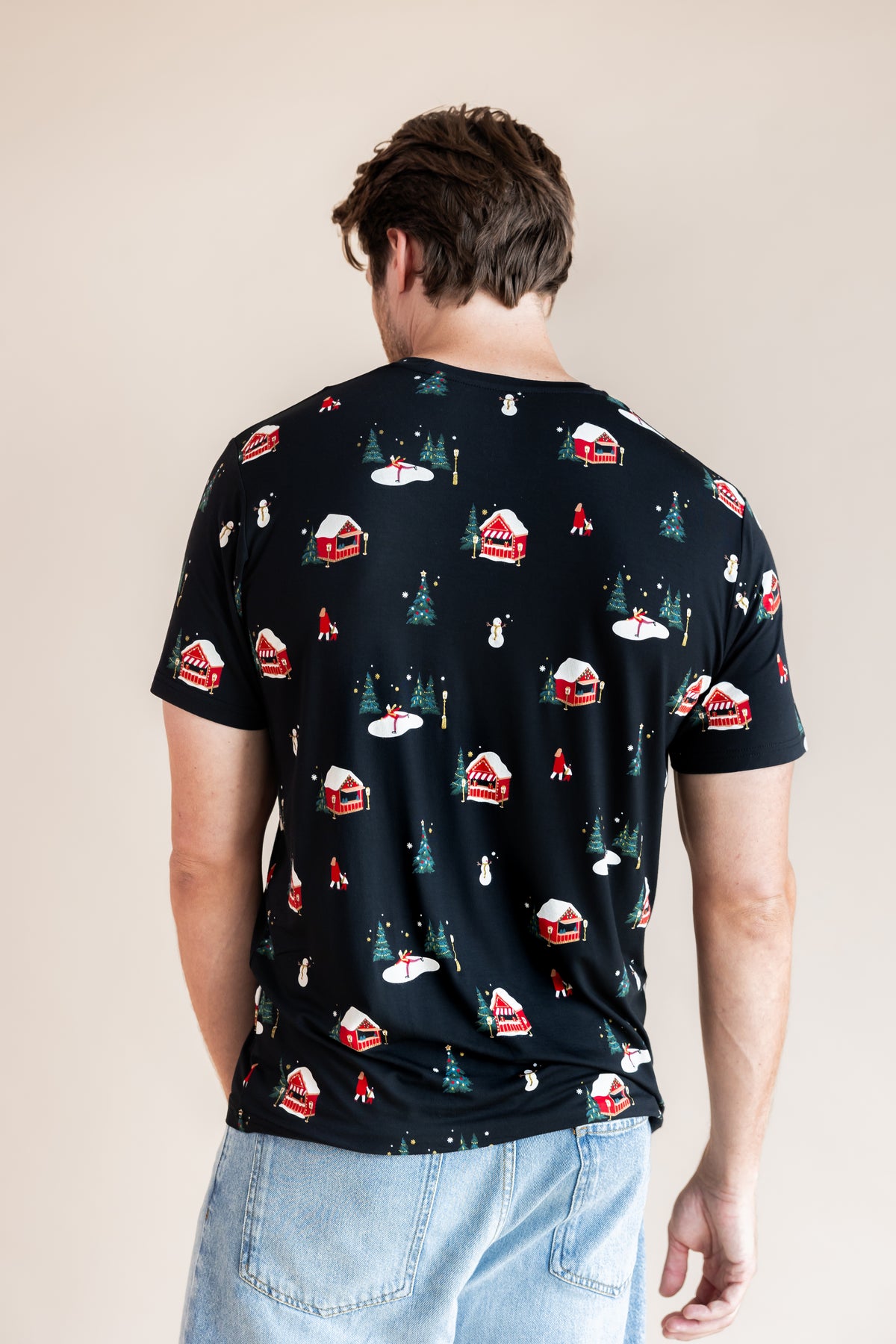 Men's Crew Neck Tee in Winter Wonderland