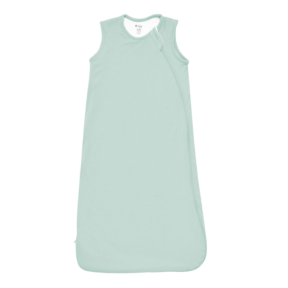 Flat lay photo of the Kyte Baby Sleep Bag in Sage 0.5