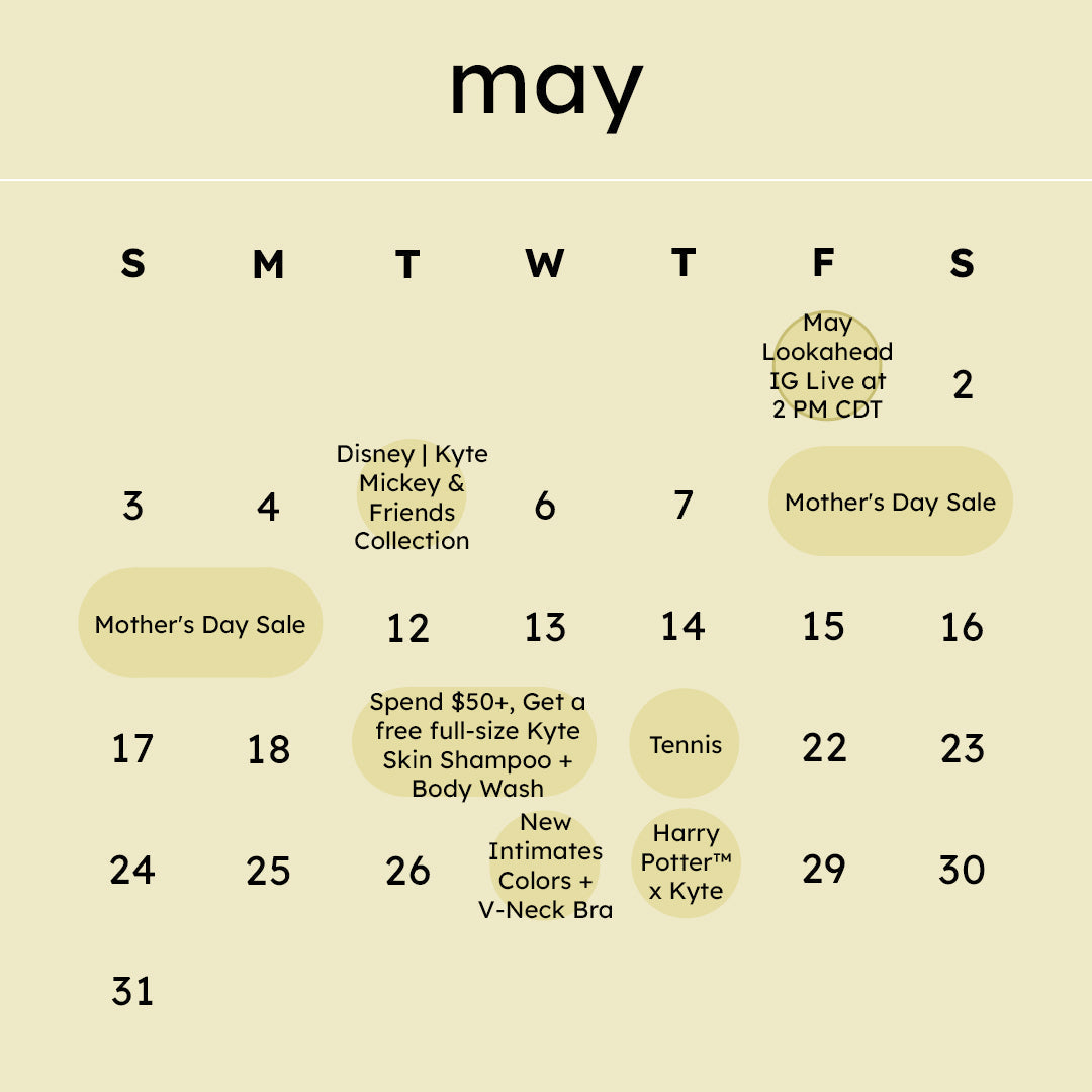 Kyte Baby May 2026 Launch Calendar Graphic