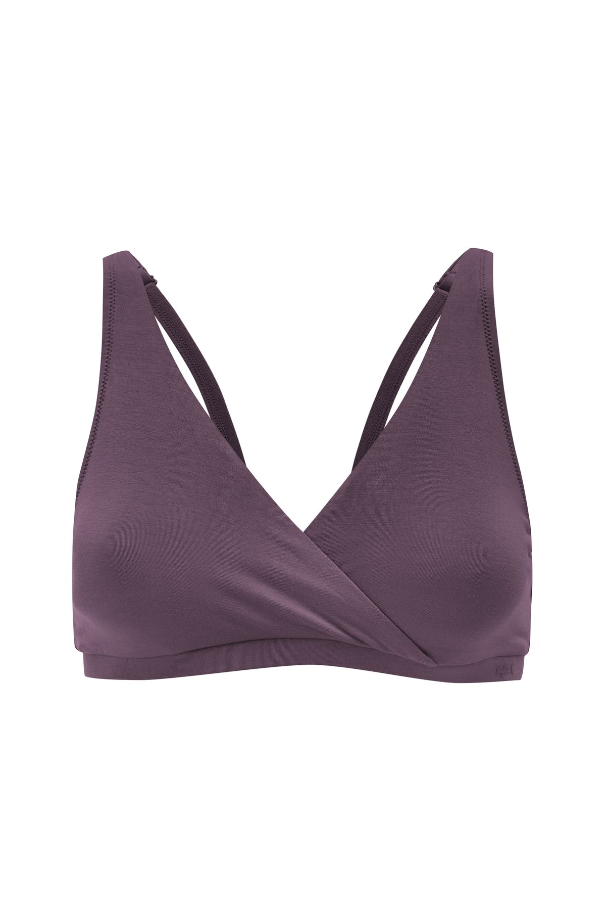 The front of the Women's Cross Front Bralette in Currant