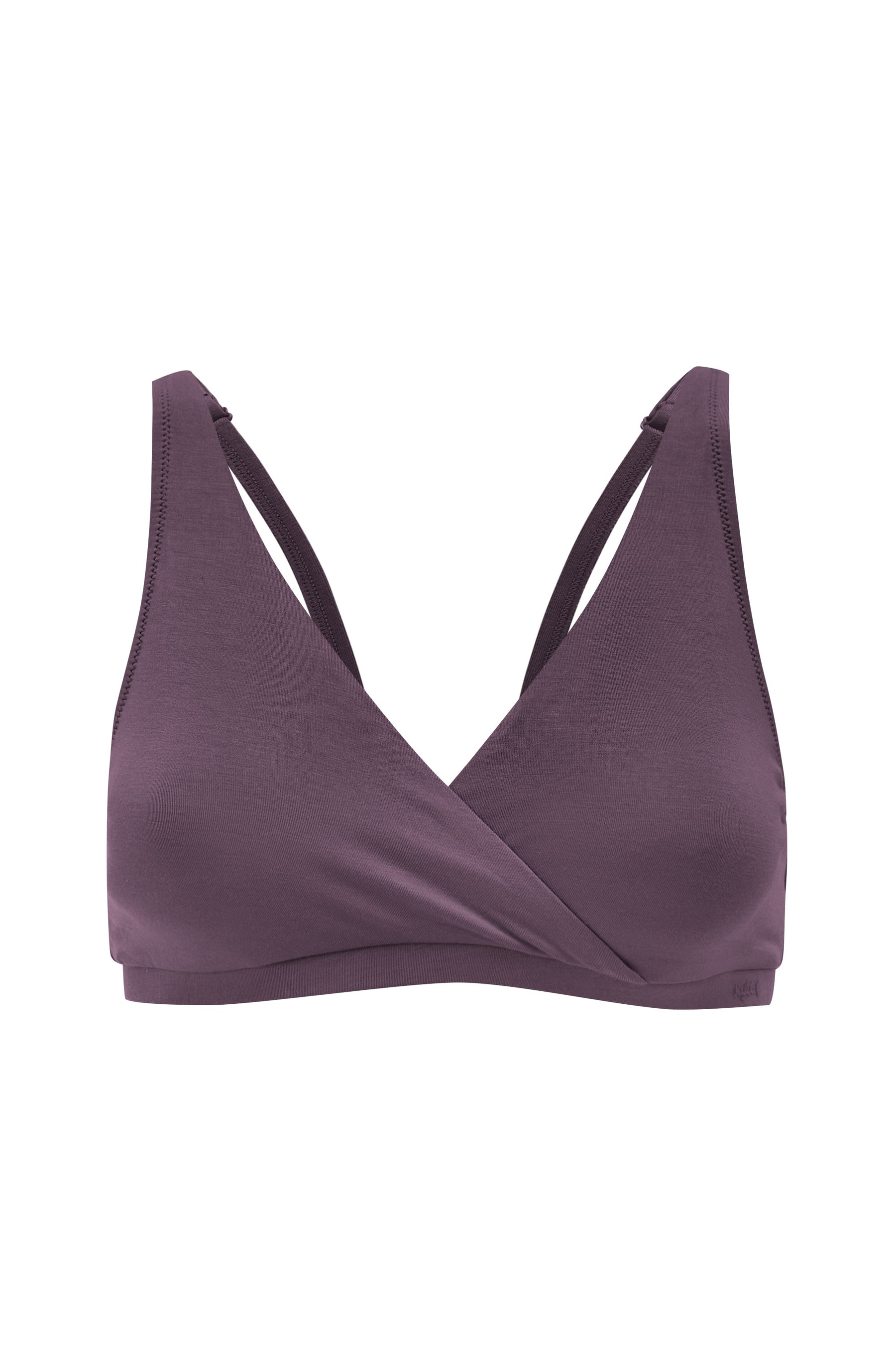 The front of the Women's Cross Front Bralette in Currant