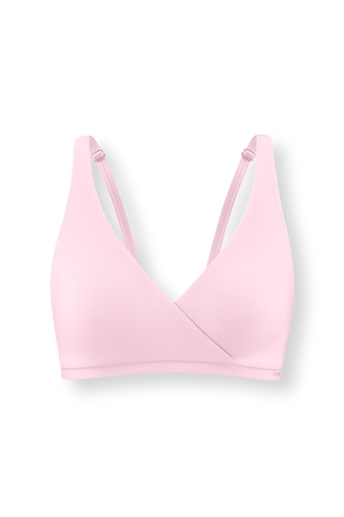 Women's Cross Front Bralette in Peony on white background