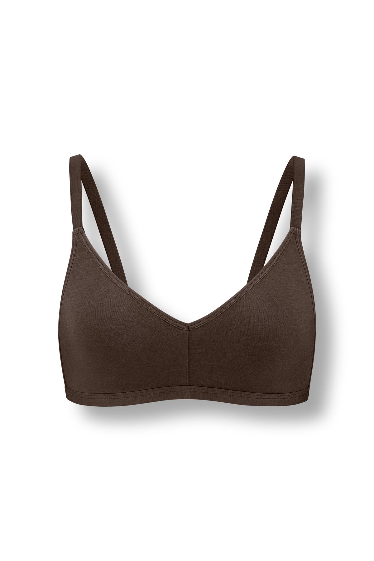 Women's V-Neck Bra in Toffee on white background