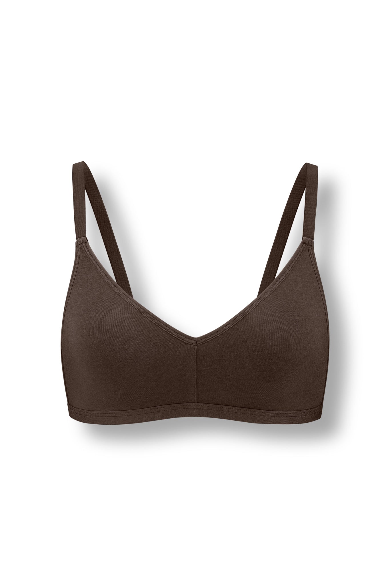 Women's V-Neck Bra in Toffee on white background