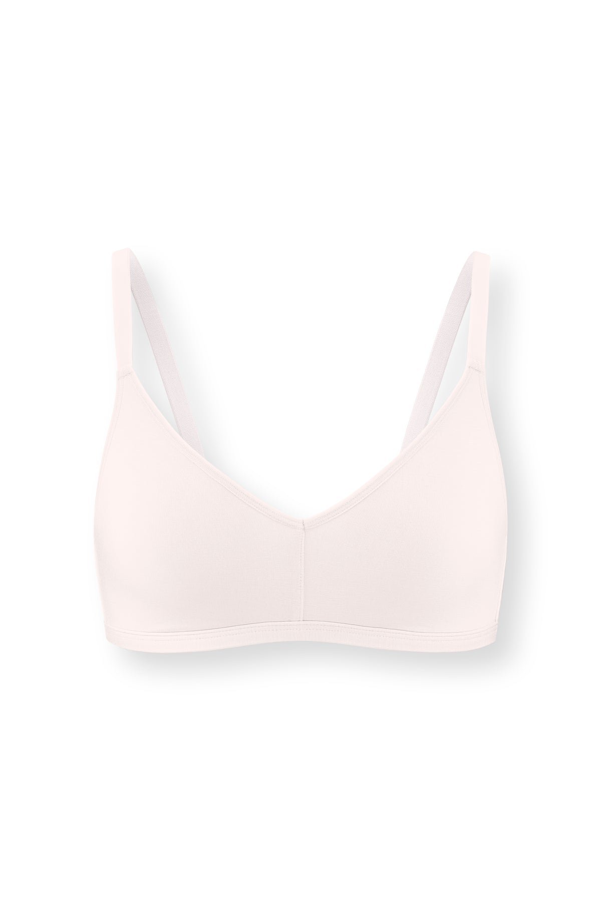 Women's V-Neck Bra in Blonde on white background