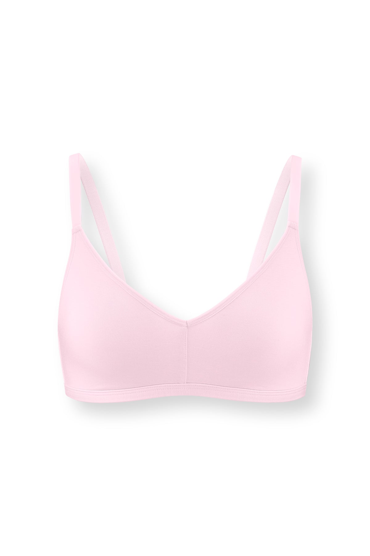 Women's V-Neck Bra in Peony on white background