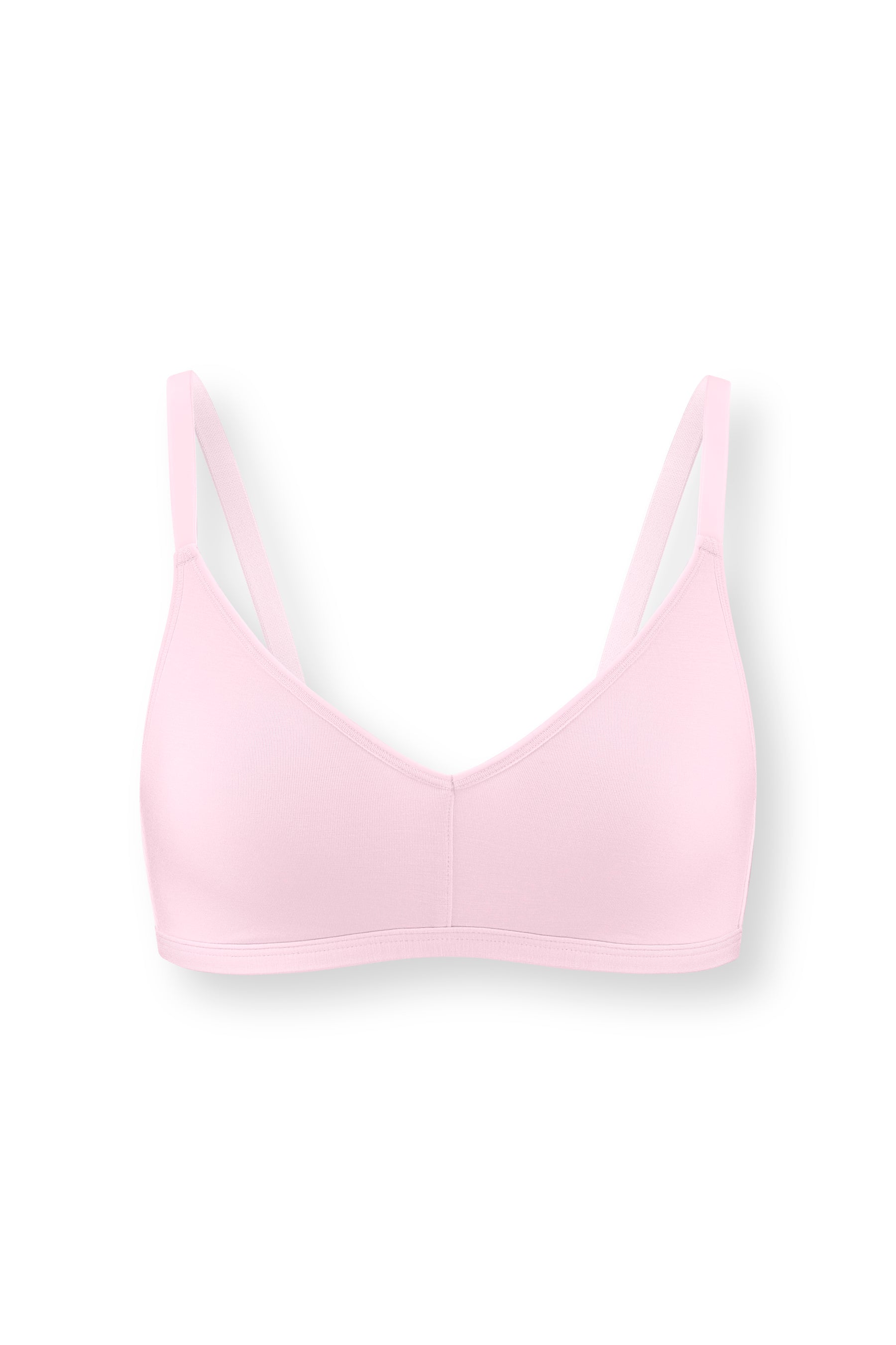 Women's V-Neck Bra in Peony on white background
