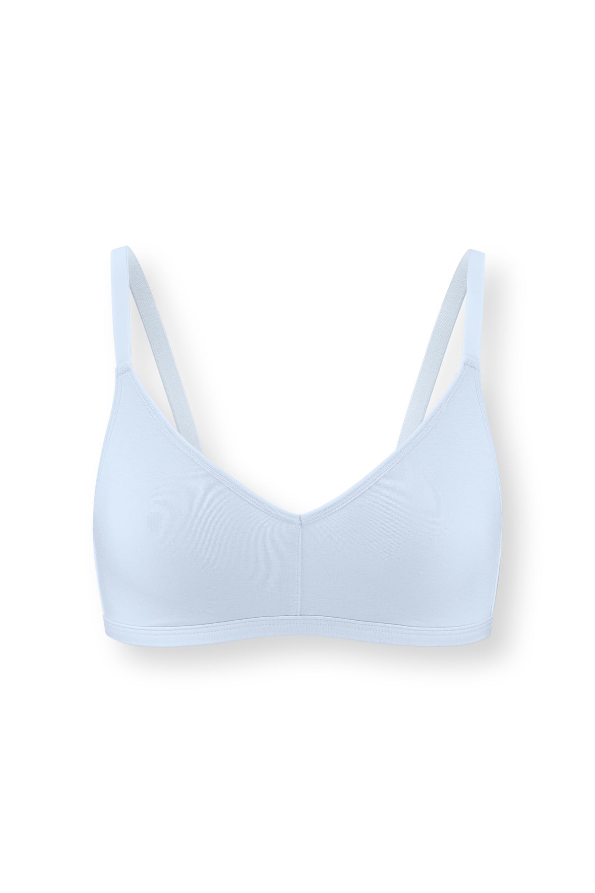 Women's V-Neck Bra in Breeze on white background