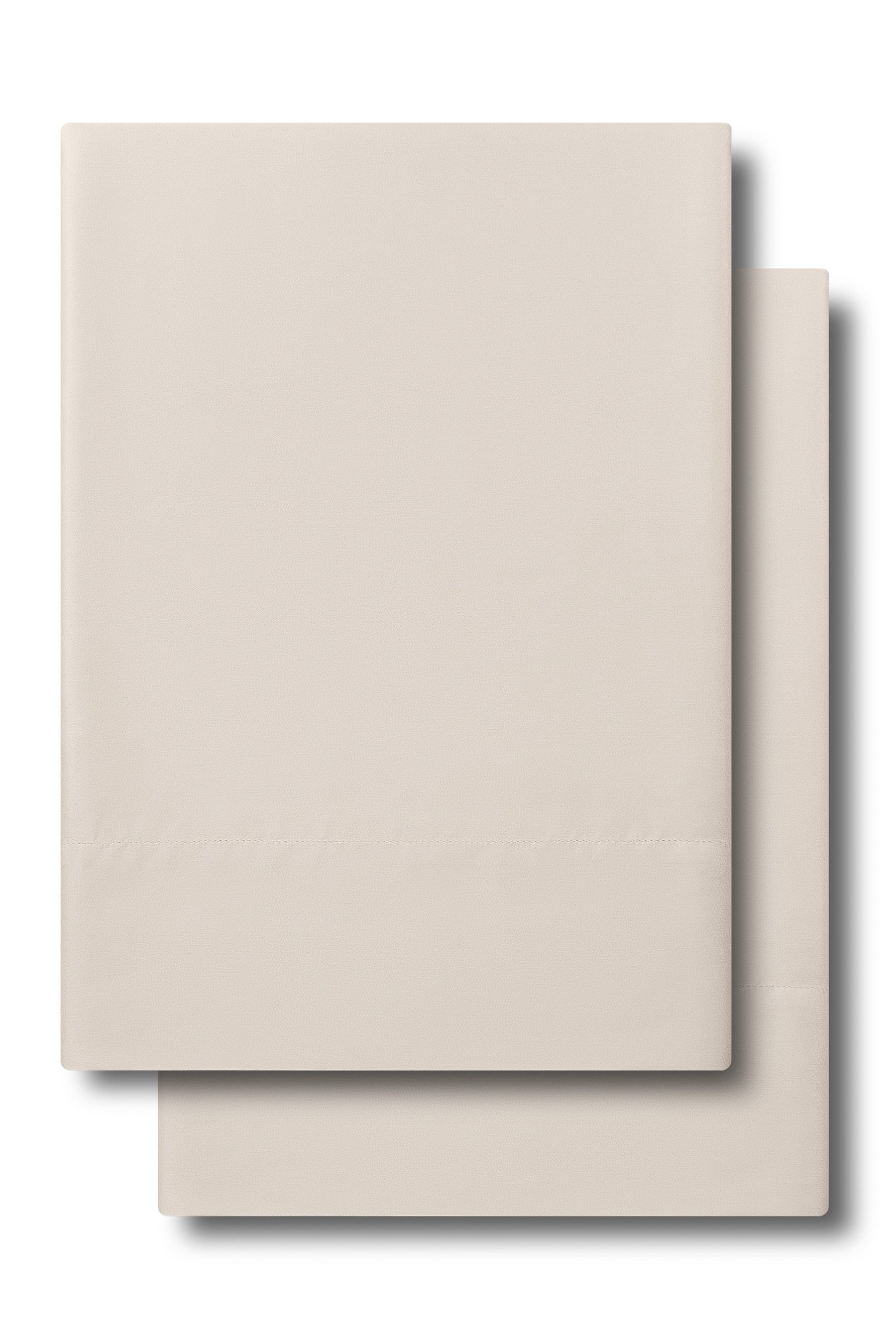 Product photo of the Bamboo Sateen Pillowcase Set in Sand Stone on a white background