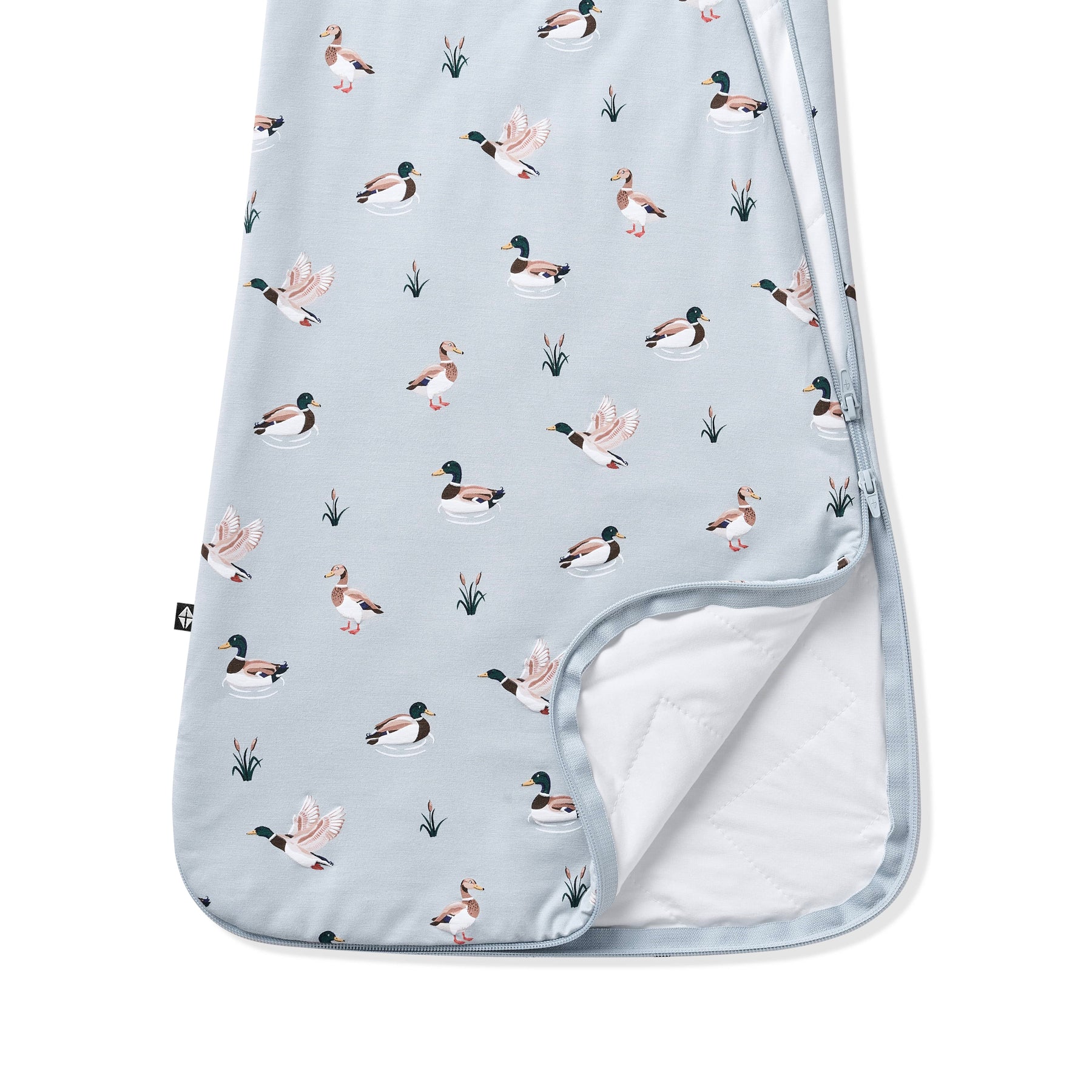 Double zipper shown on the Sleep Bag in Mallard Duck 1.0