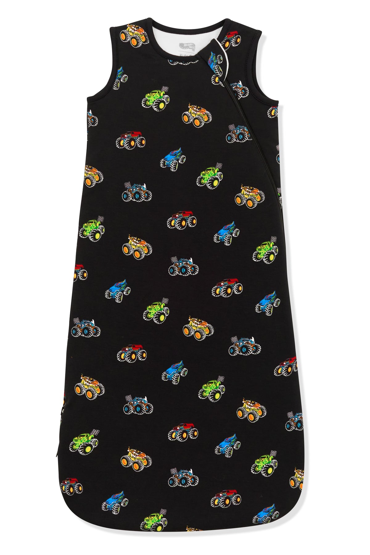 Sleep Bag 1.0 with Monster Truck print on white background