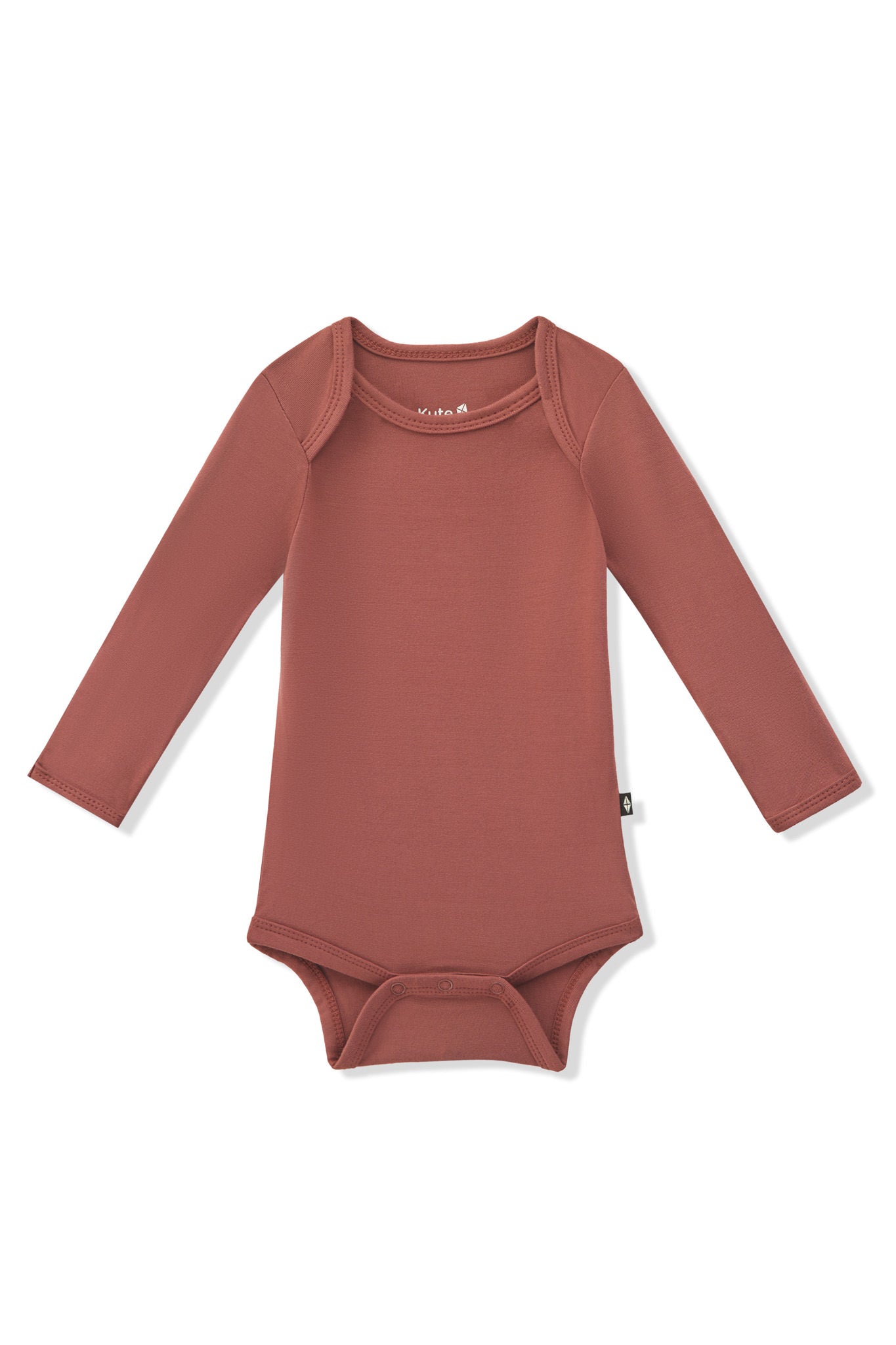 Long Sleeve Bodysuit in Ember on a white background