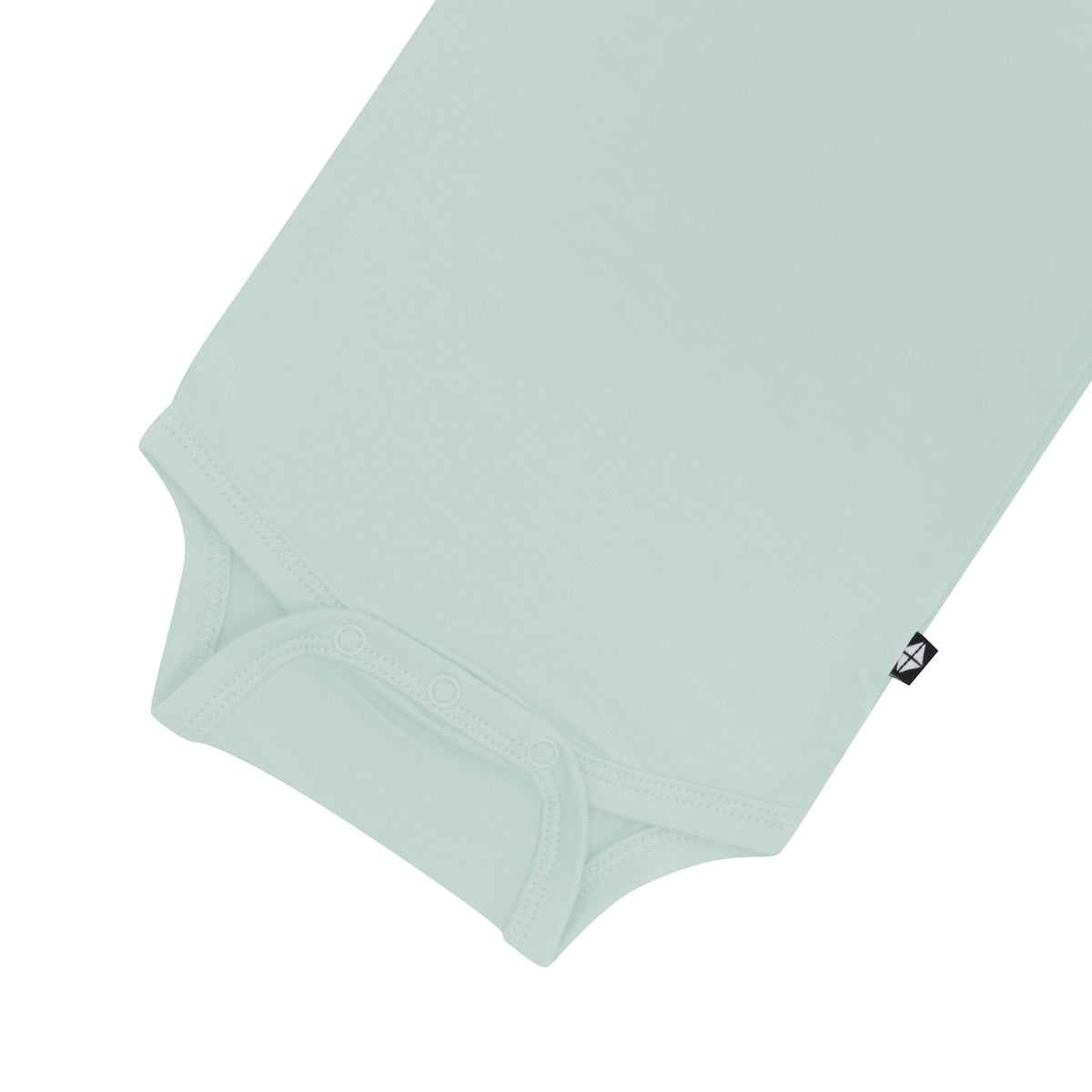 Bottom snaps on  Kyte Baby Long Sleeve Bodysuit in Sage 