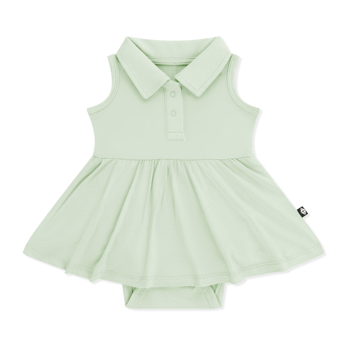 Product photo of the Polo Bodysuit Dress in Basil