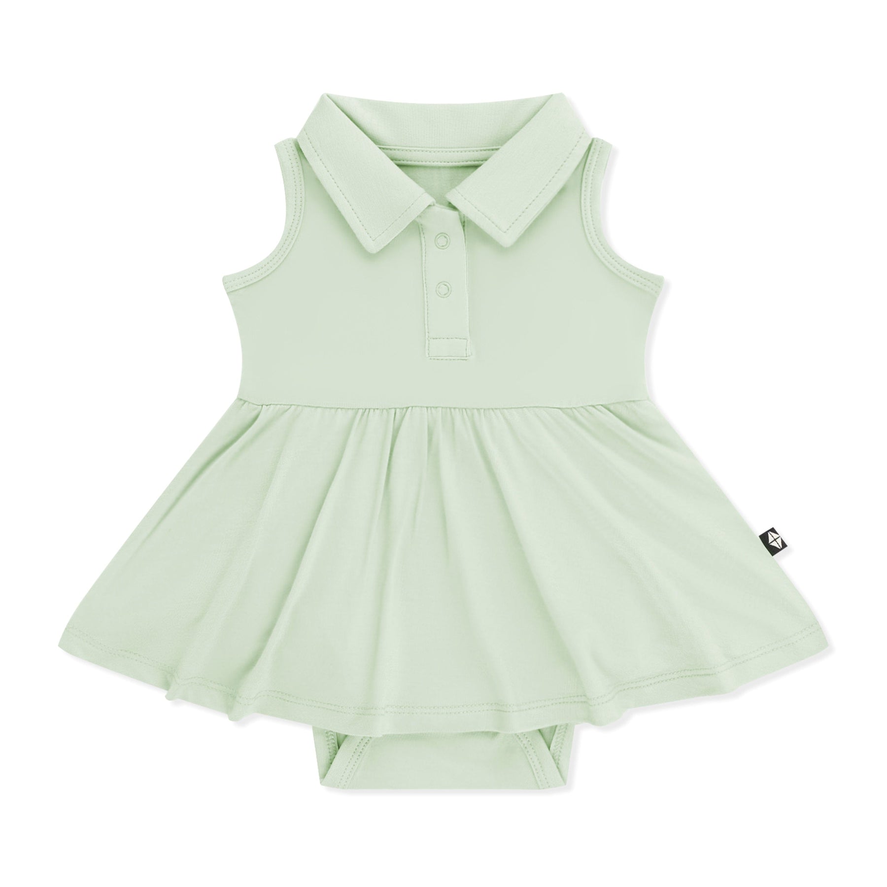 Product photo of the Polo Bodysuit Dress in Basil