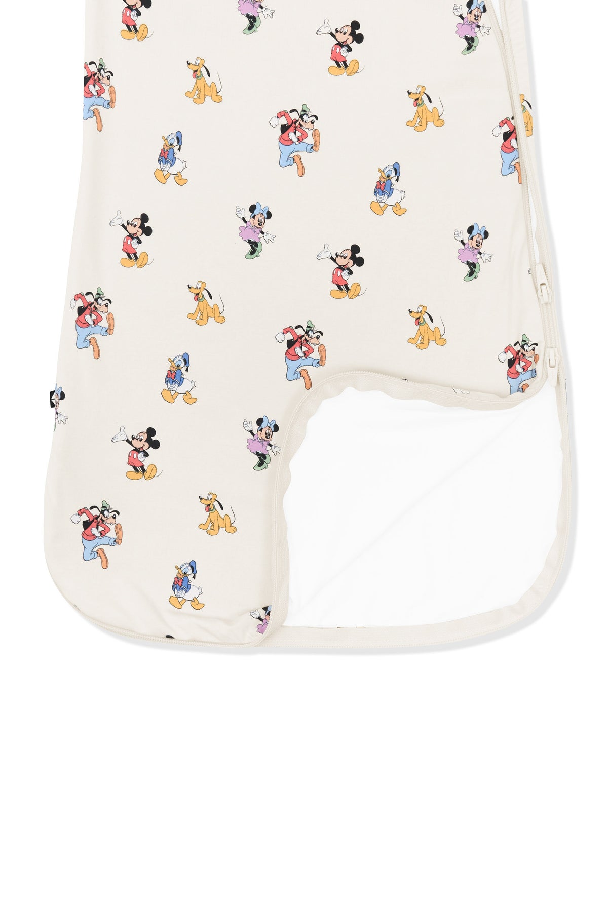 Bottom part of Sleep Bag in Mickey Mouse and Friends print on an oat background