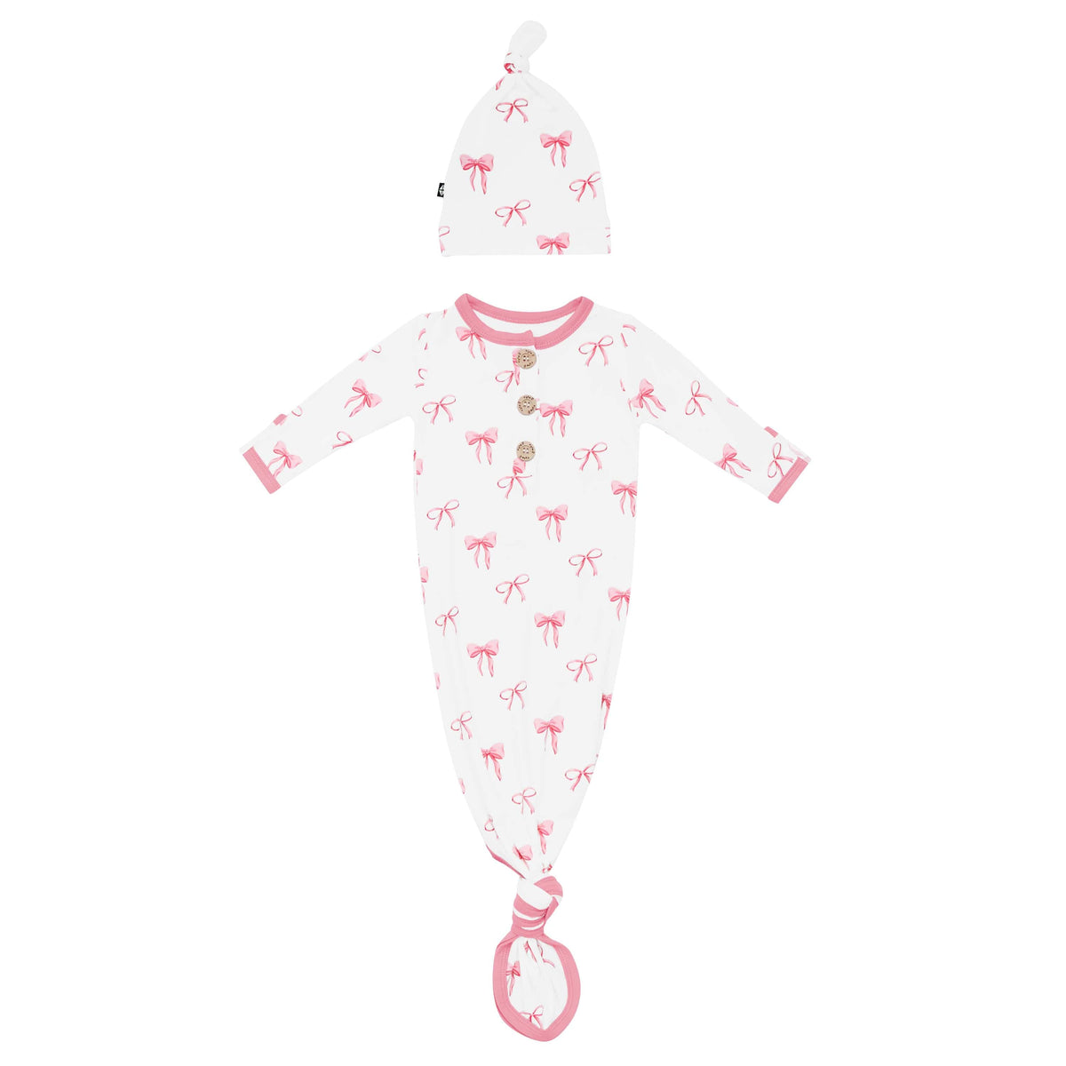 Product photo of the Knotted Gown with Hat Set in Bow
