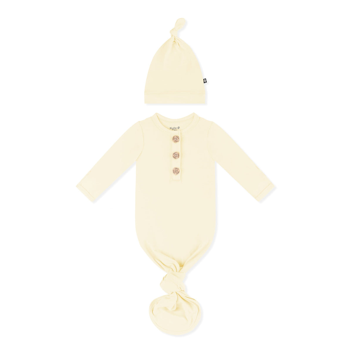 Product photo of the Knotted Gown with Hat Set in Chamomile