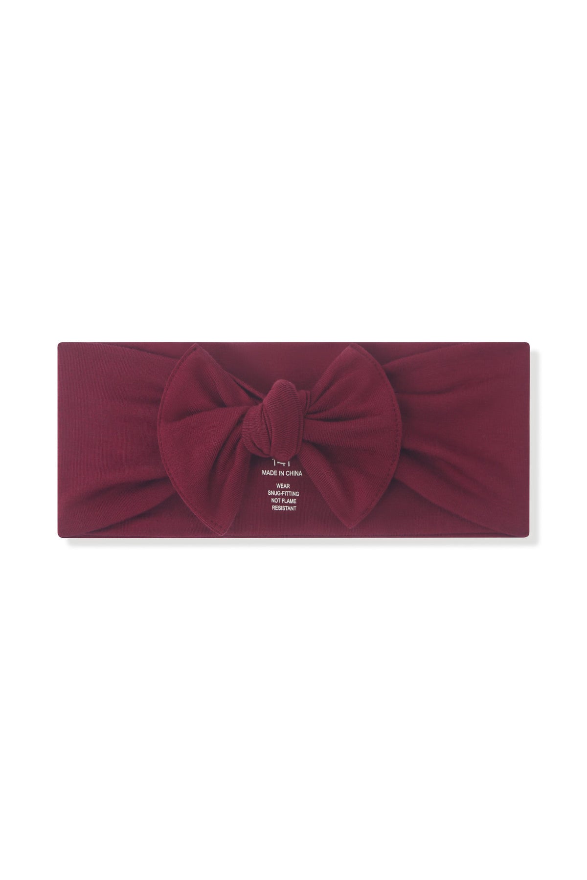 Knotted Bow headband in Burgundy on a white background