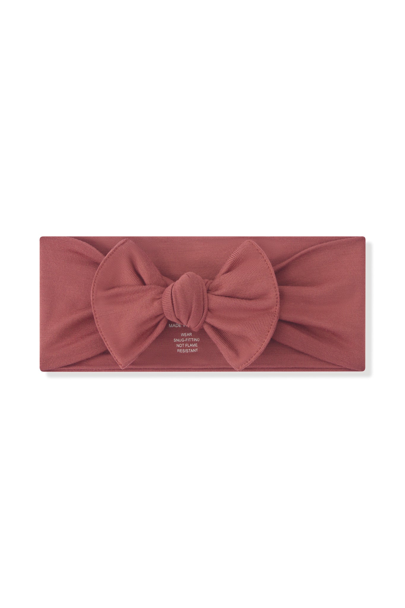 Knotted Bow Headband in Ember on a white background