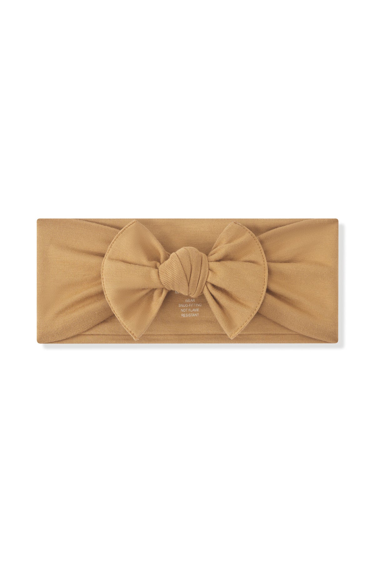 Knotted Bow Headband in Ochre on a white background