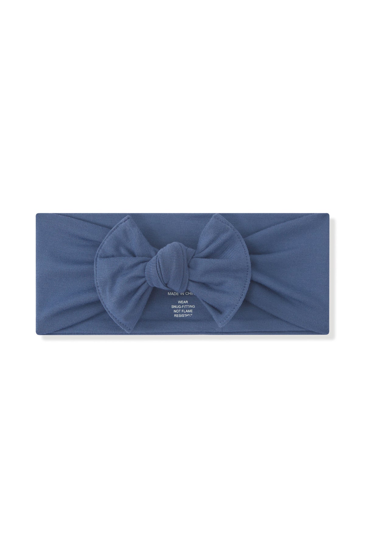 Knotted Bow Headband in Oxford on a white background