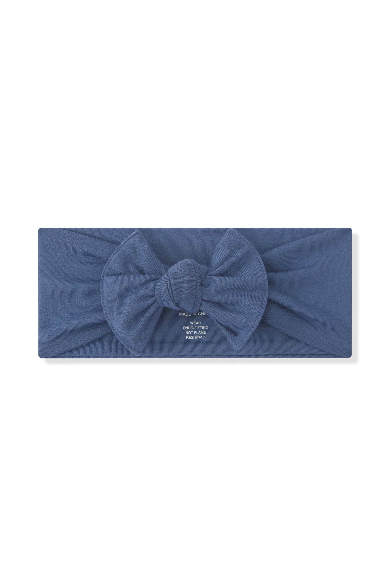 Knotted Bow Headband in Oxford on a white background