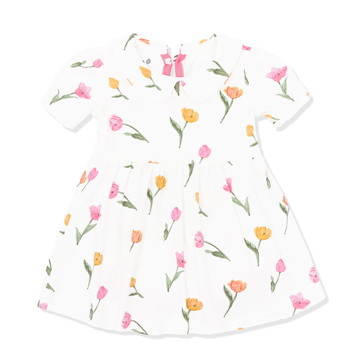 Product photo of the Peter Pan Collar Bodysuit Dress in Tulip