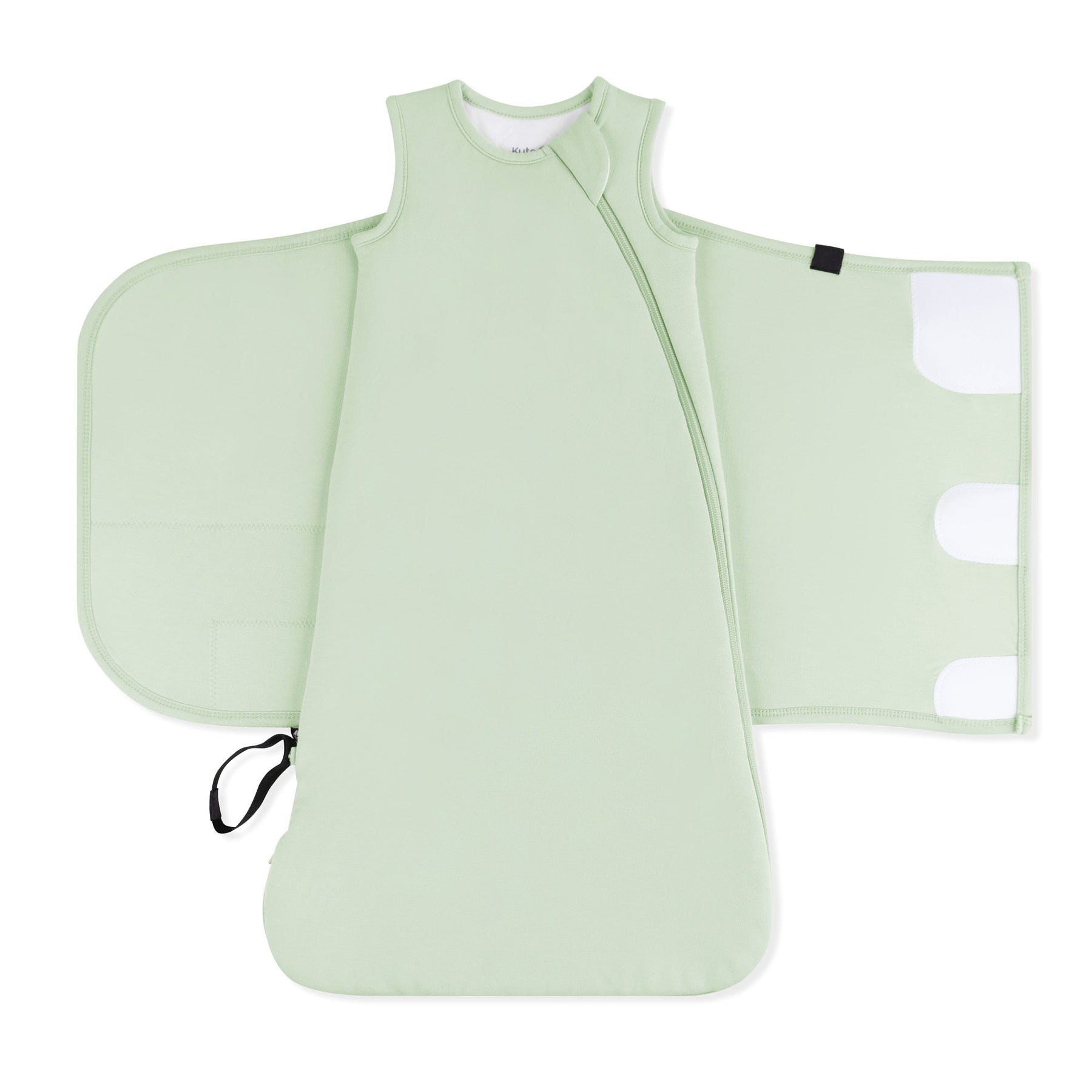Sleep Bag Swaddler in Basil 1.0 shown unswaddled