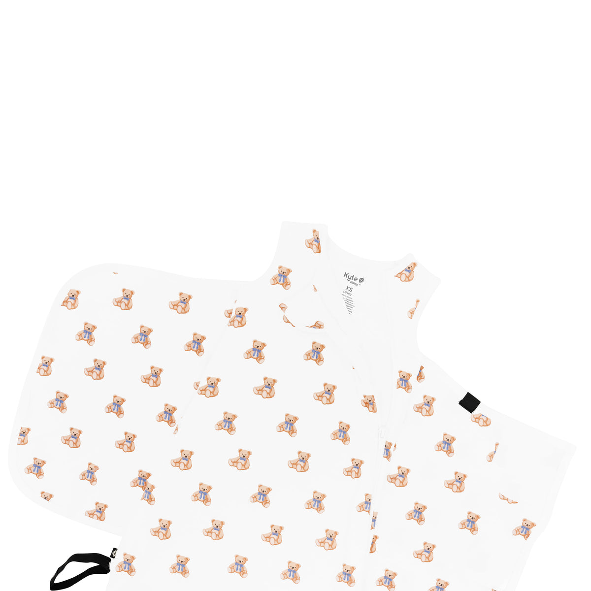 Double Zipper on Sleep Bag Swaddler in Teddy Bear 1.0 TOG