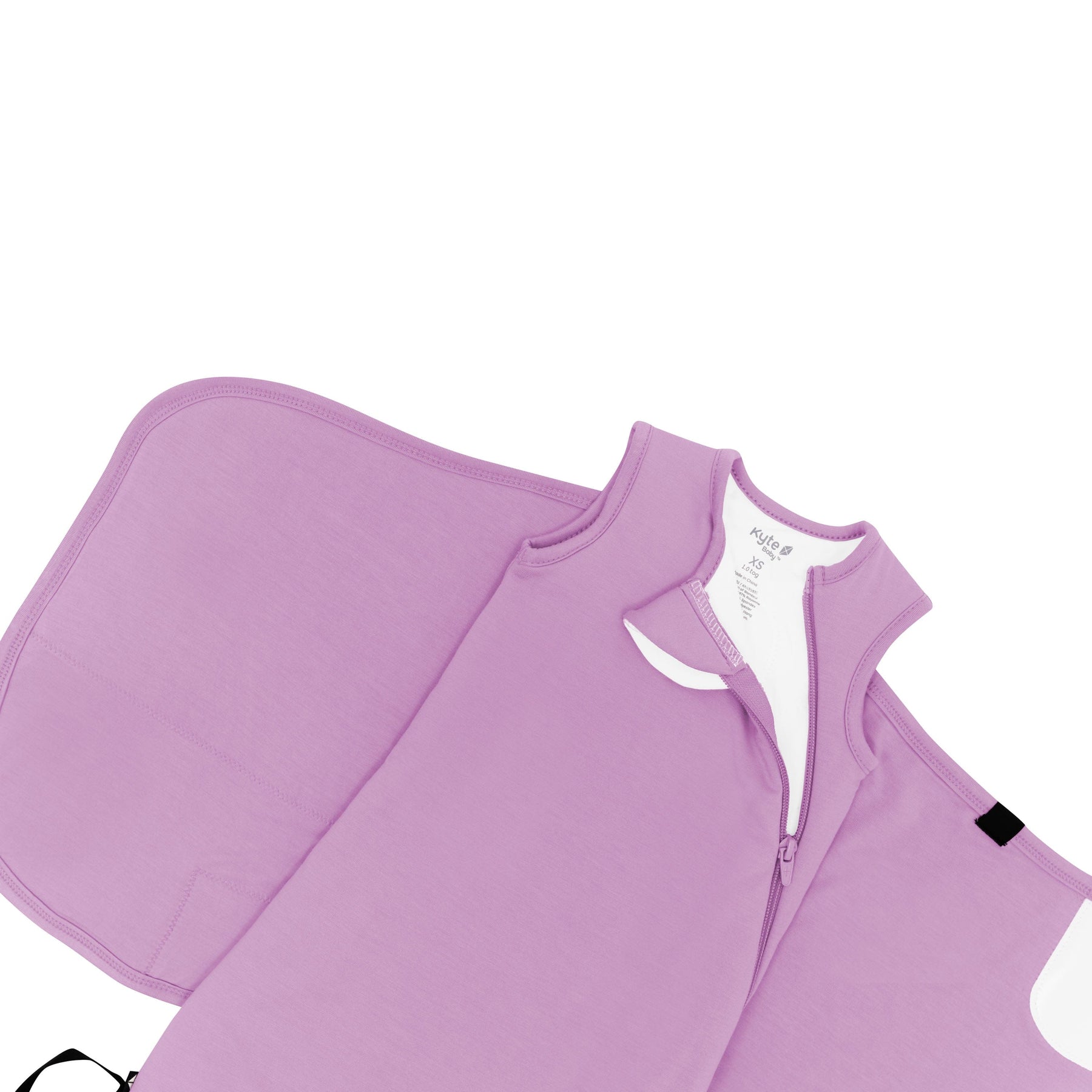 Zipper garage on Sleep Bag Swaddler in Poi 