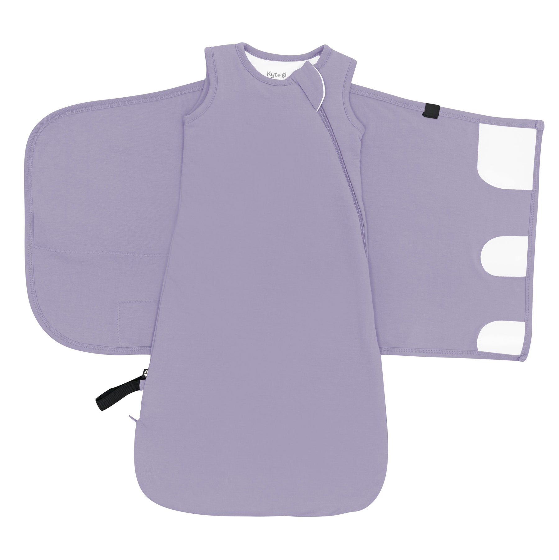 Sleep Bag Swaddler in Taro 1.0 shown unswaddled