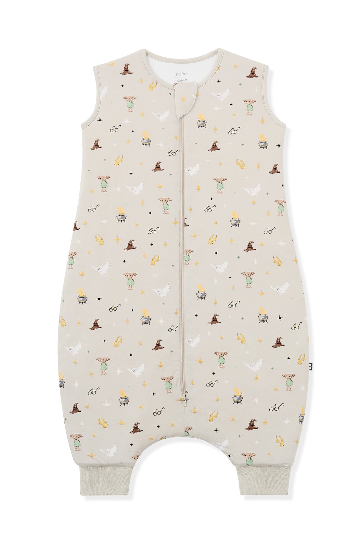 Harry Potter pattern print on beige sleep bag walker on a white background