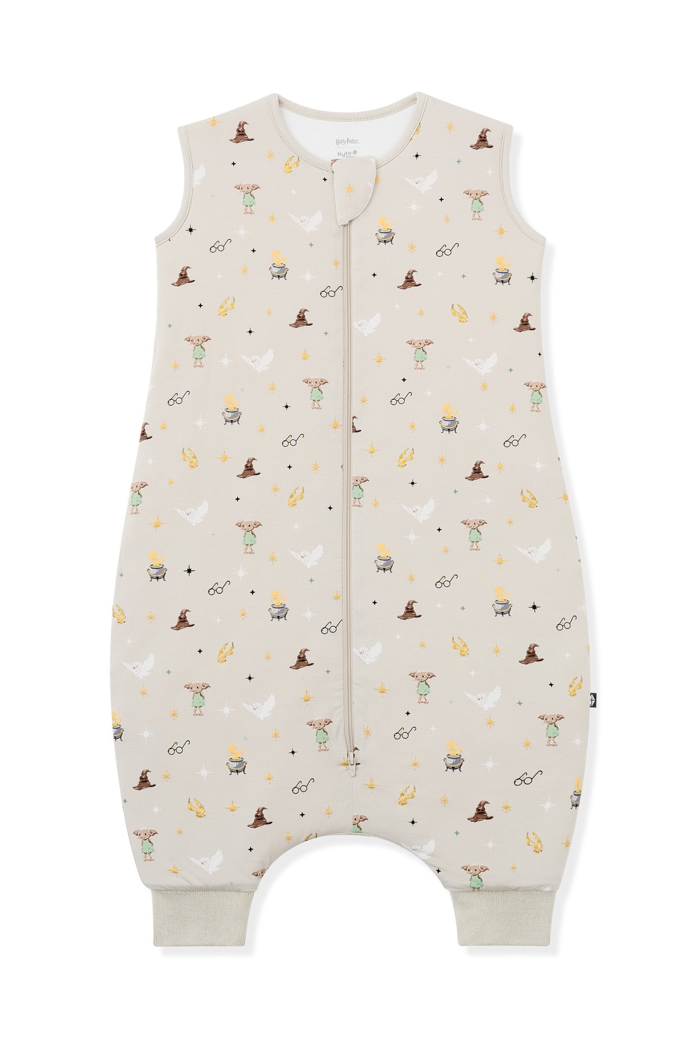 Harry Potter pattern print on beige sleep bag walker on a white background