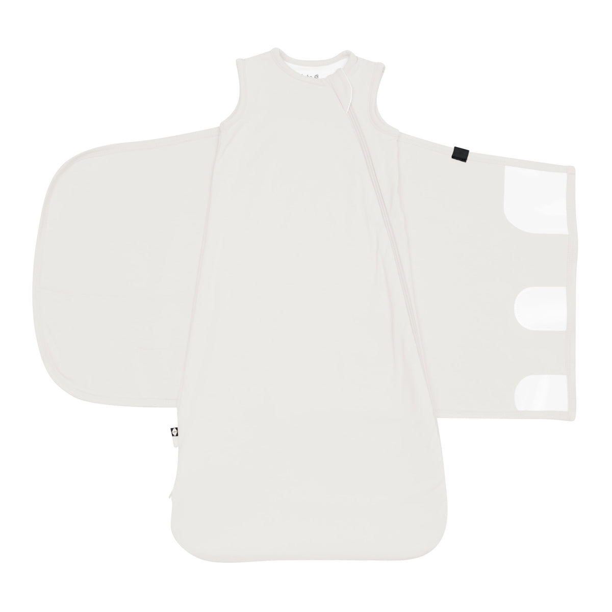 Adjustable Velcro on Sleep Bag Swaddler in Oat 0.5